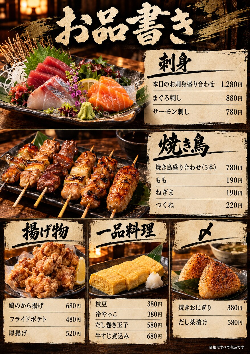 店舗向けPOP・メニュー表を制作しますます AI活用で最短当日納品。修正無制限で対応します イメージ2