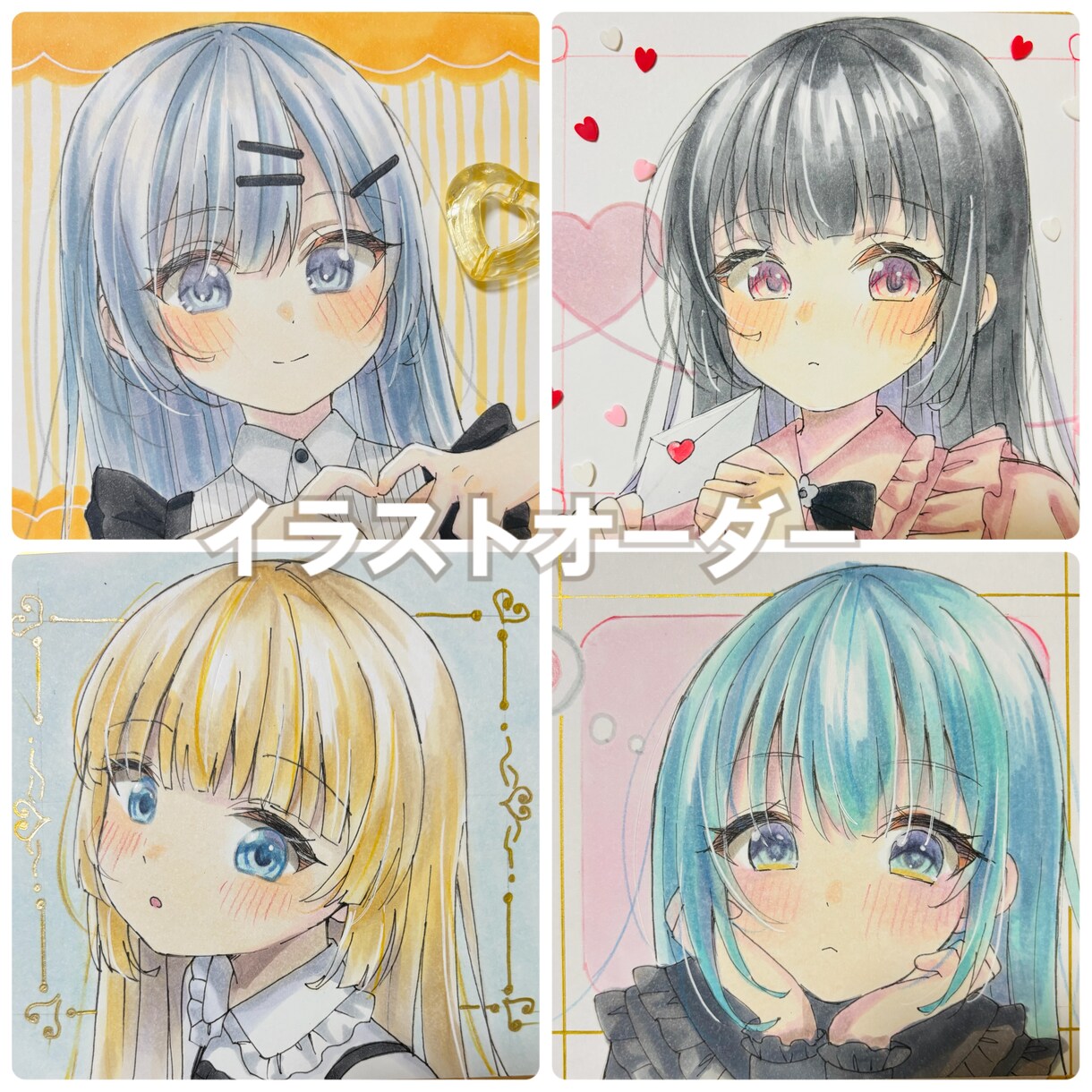 アナログ色紙お描きします オリジナル、版権お好きなものお描きできます！ イメージ1