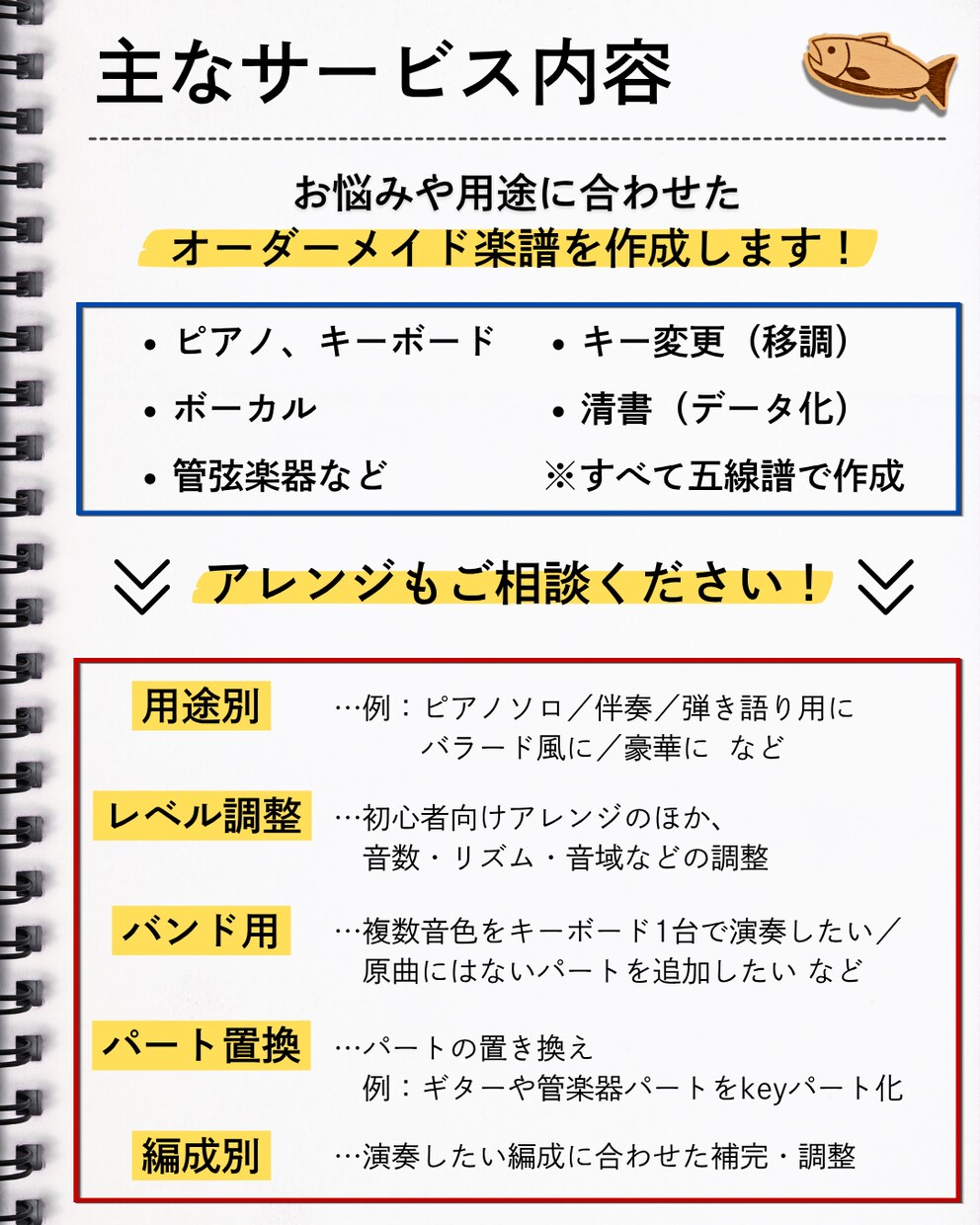 ピアノ・キーボード奏者が耳コピで楽譜作成します 【先着3名様1000円引】特別価格キャンペーン中！ イメージ6