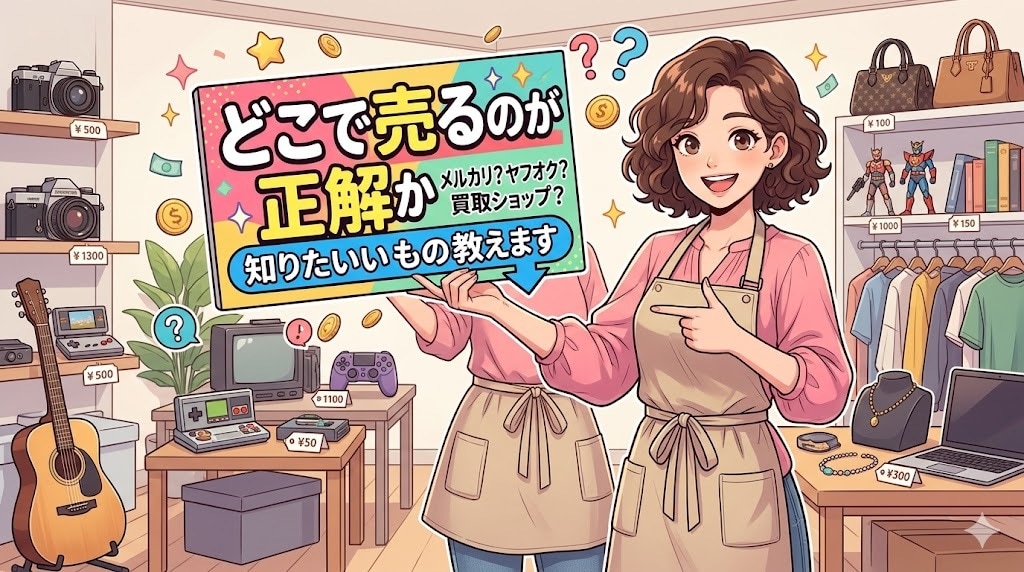 どこで売るのが正解か知りたいもの教えます どこに売ったら一番高く（早く）売れるか知りたくありませんか？ イメージ1