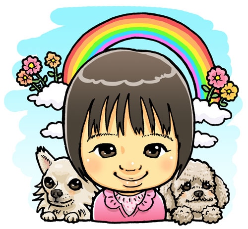 名刺やアイコンに使える似顔絵を描きますます ★テーマは「◯◯と私」★何かと組み合わせて自分をアピール！ イメージ2