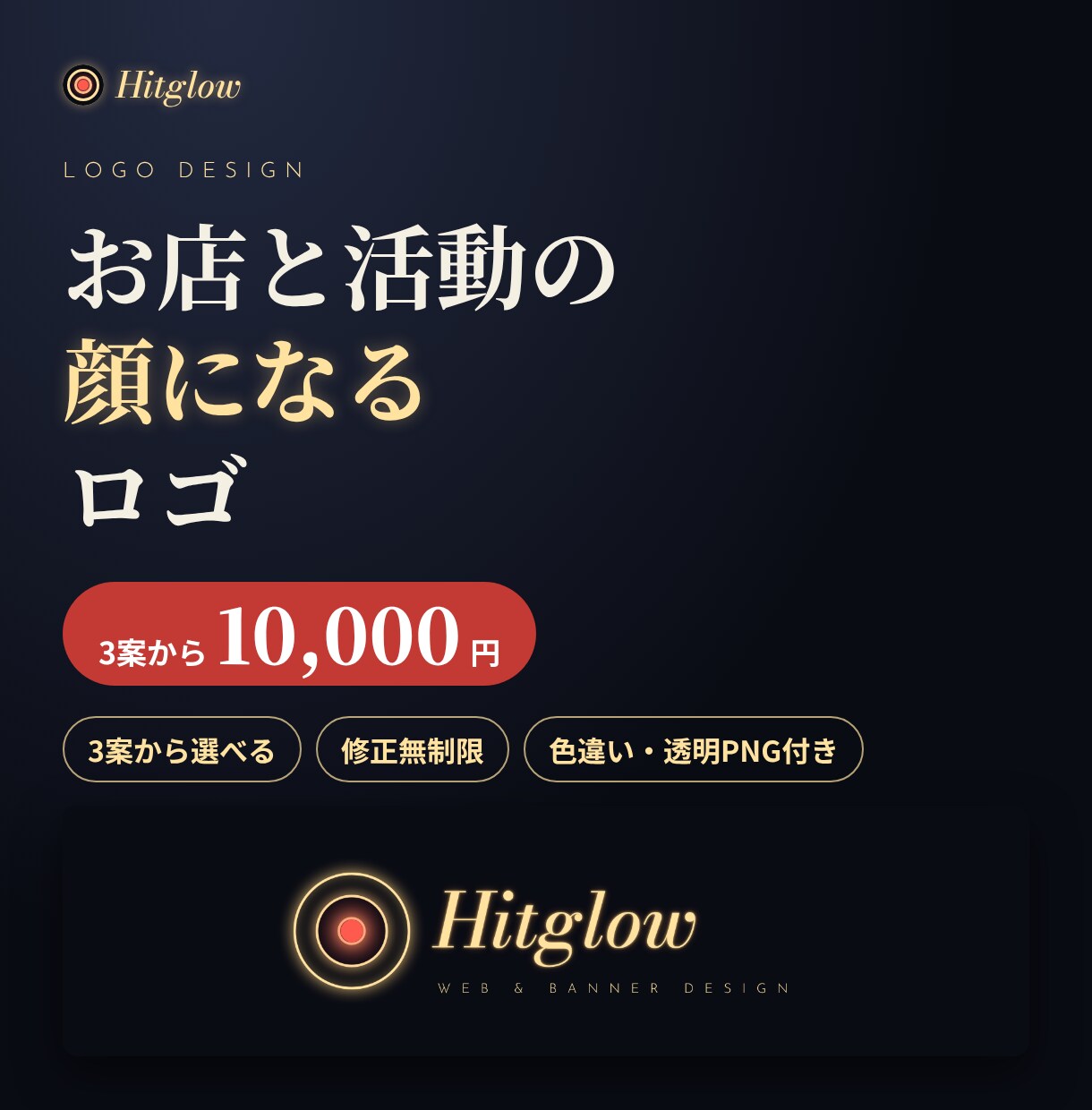 お店と活動の顔になるロゴを3案から作ります 修正無制限｜色違い・透明PNG・SNSアイコン付き イメージ1