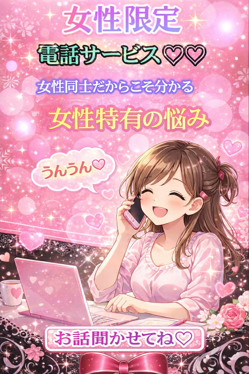 女性限定⭐依頼件数2件❤寄り添います 友達のように✨お気軽にトーク♡お気軽にかけてね✨ イメージ1