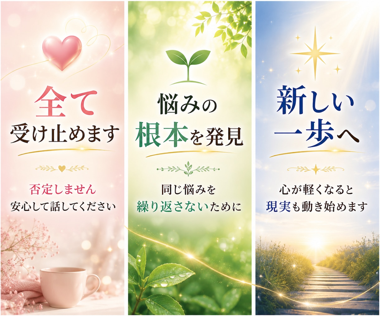 断ち切れない悩みの根本に寄り添います 同じ悩みの堂々巡りから卒業。心のフタを外して前へ進みます イメージ2
