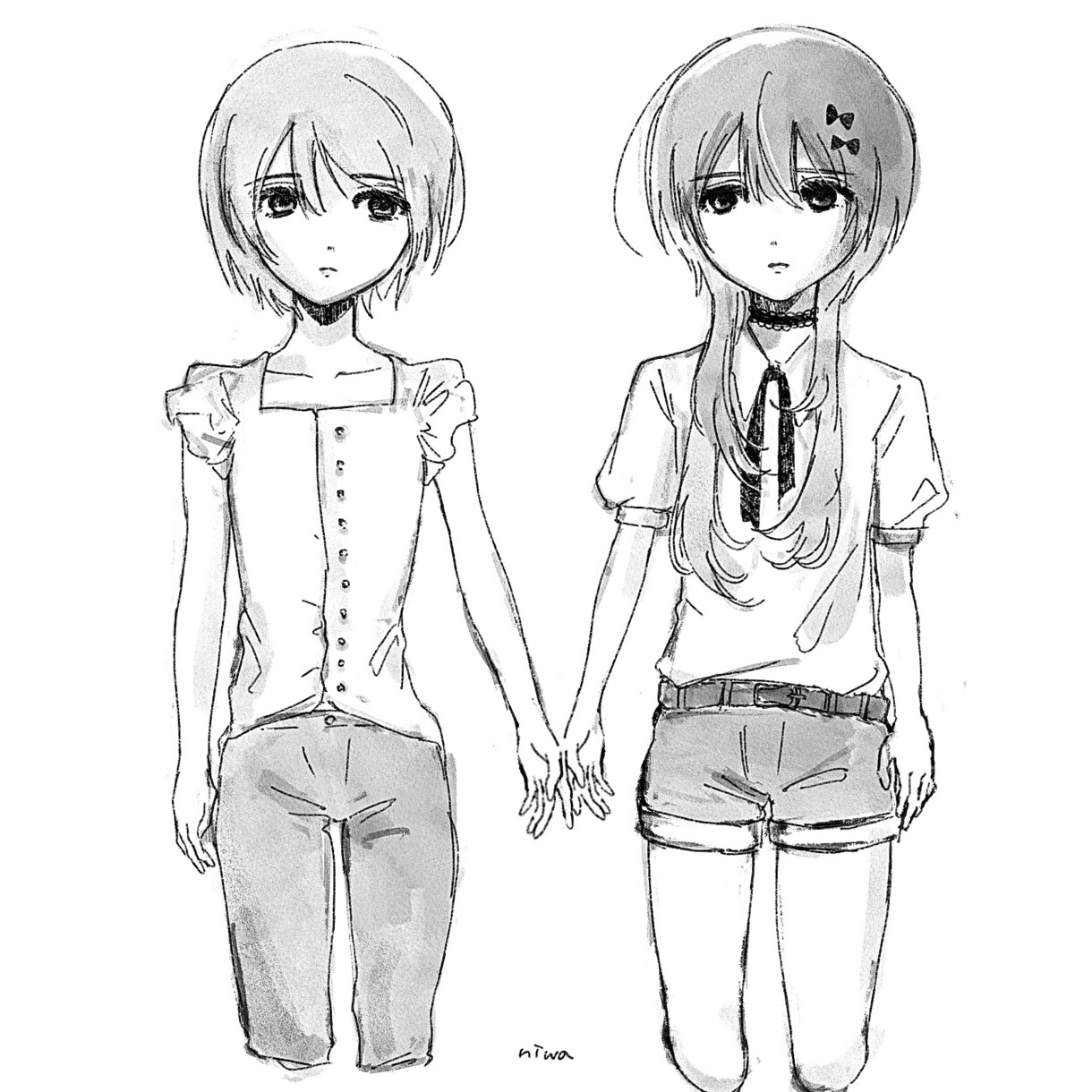 SNSアイコン/一枚絵 白黒イラストでお届けします SNSアイコン/一枚絵/立ち絵 等お気軽にご相談くださいませ イメージ3