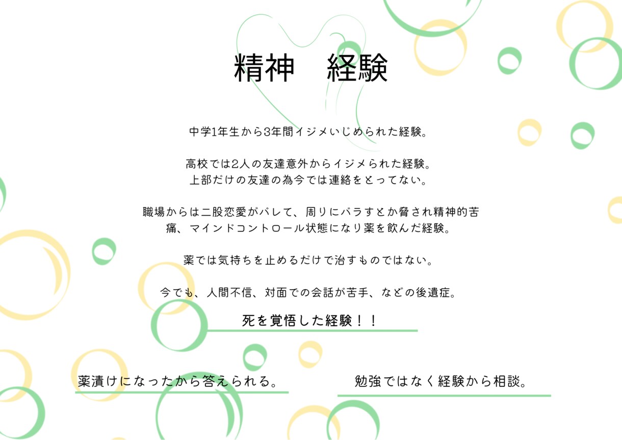話して下さい。聞かせてください。一歩を応援します サービス内容に私の使い方を毎日更新します イメージ4