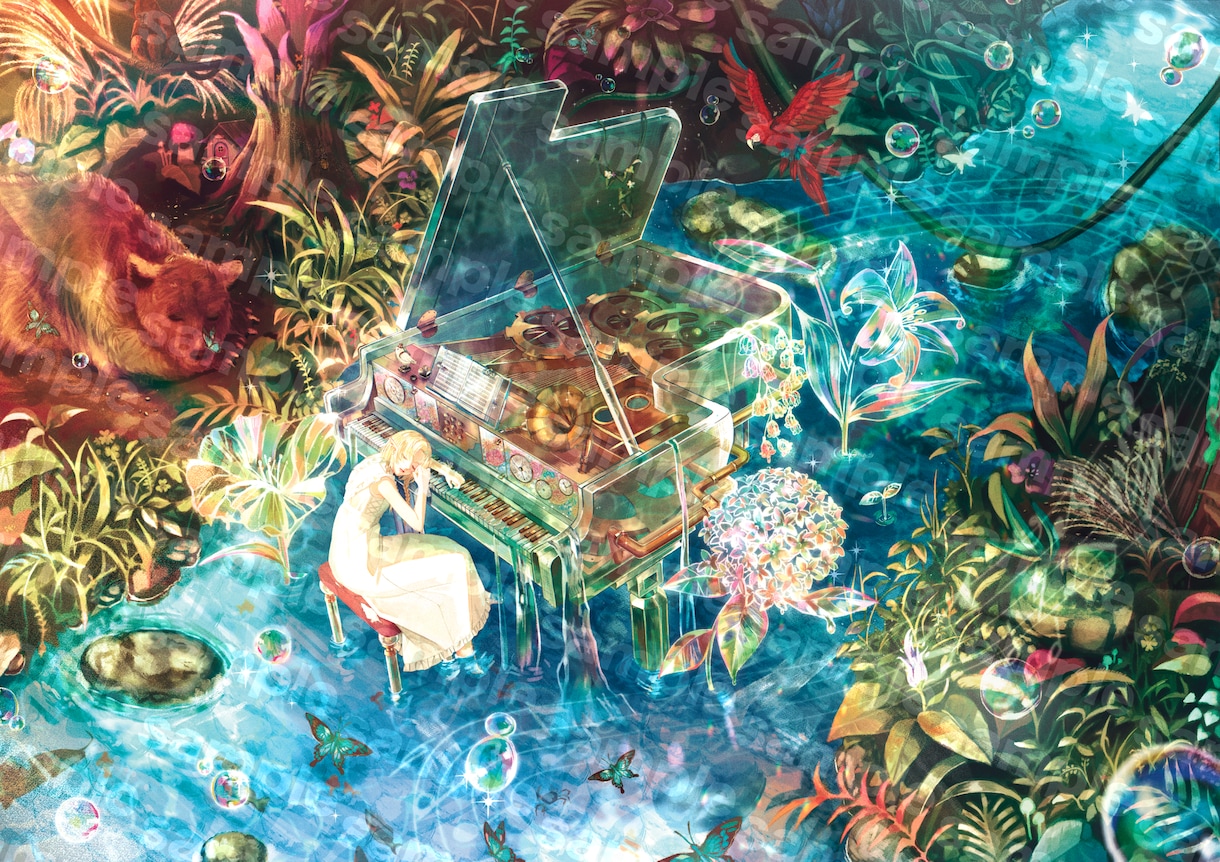 儚くてアンティークな一枚絵イラストを制作いたします 丁寧に納品日厳守でイラストを提供致します！ イメージ6