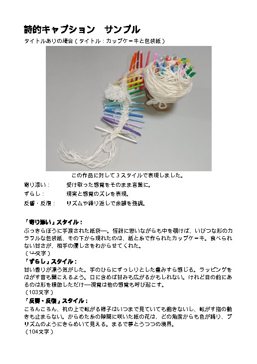 詩的キャプションもしくは紹介文を制作します 短詩的な凝縮美で、作品や空間に余白を添えるキャプション イメージ1