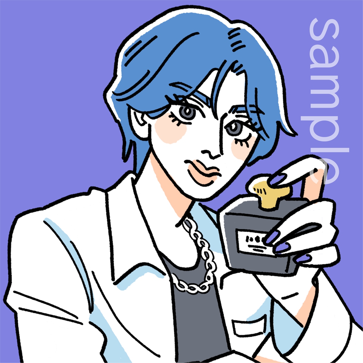 シンプルなアイコンイラスト作成いたします SNS、ブログ、名刺などにお使いいただけます イメージ7
