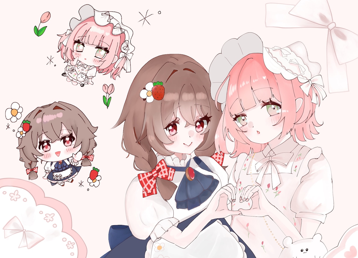 かわいい女の子描きます ふんわり！可愛い！を基本としたイラスト イメージ1