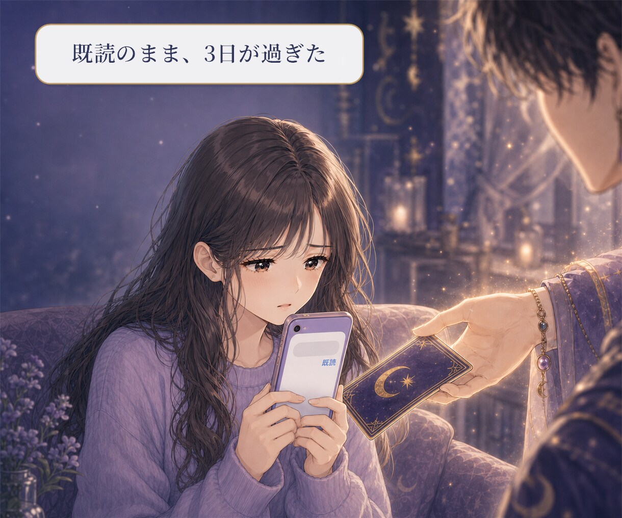 500円｜既読無視の相手の本音を占います 連絡が来ない理由や本心を読み解きます イメージ1