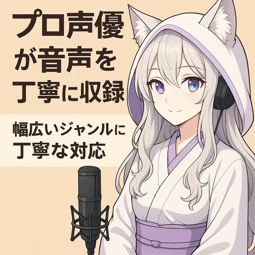 プロ声優が音声を丁寧に収録します “声”ひとつで印象は変わる。丁寧な声が、伝えたい想いを届ける イメージ1