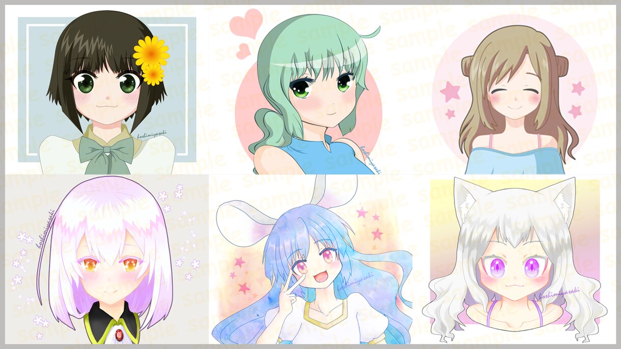 SNS用アイコン⭐可愛い女の子のイラストを描きます 自撮りのイラスト化もOK！優しい・柔らかい印象で仕上げます⭐ イメージ10