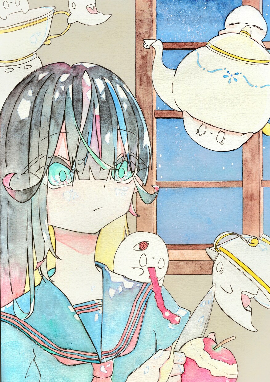 世界に一枚だけの水彩イラストをお描きします MV、立ち絵、グッズ、サムネ、待機画面等に！ イメージ1