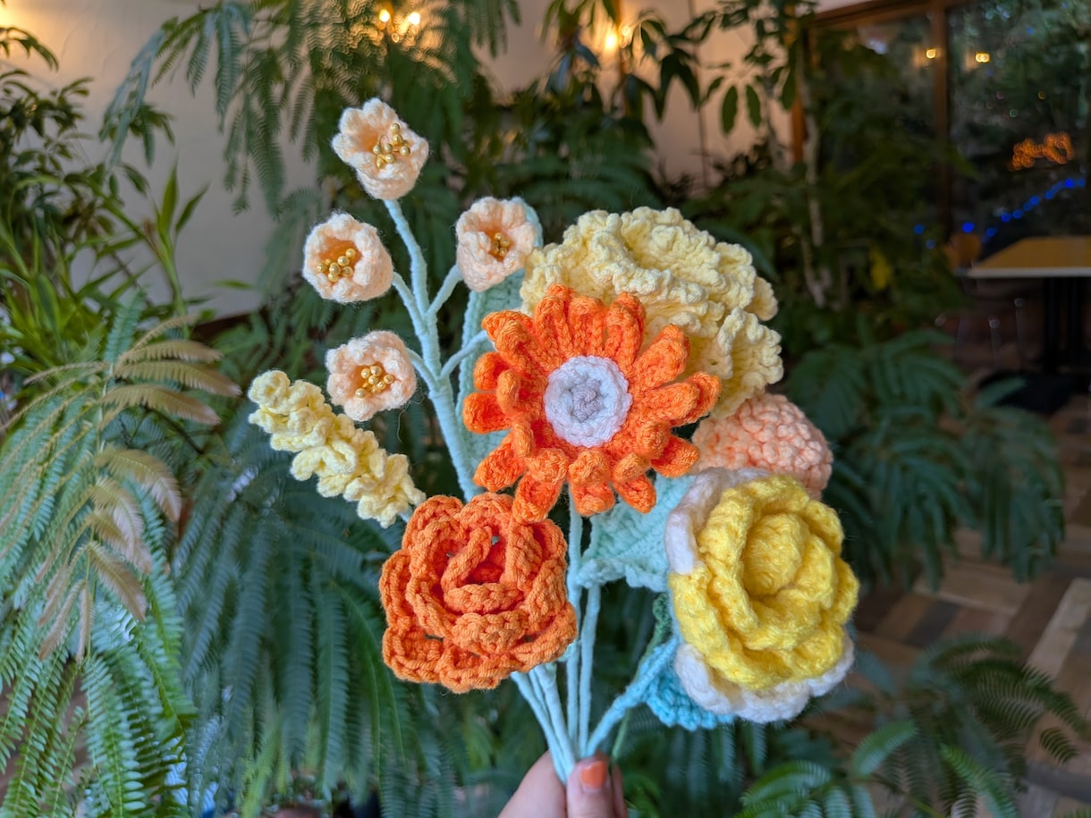 お花の編み物レッスン｜可愛いモチーフ教えます 初心者でも安心！花モチーフ1つから丁寧に編み方をお教えします イメージ2
