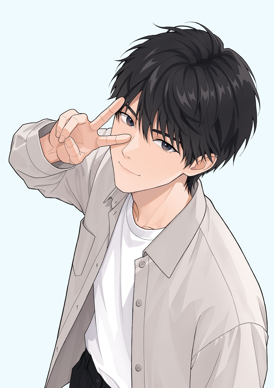 魅力的なイケメンイラスト制作します アイコン、立ち絵、一枚絵など幅広く対応可能です！ イメージ1