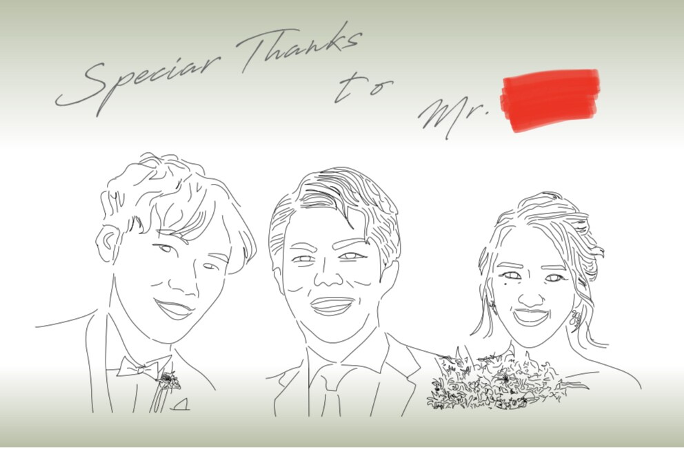 オシャレ似顔絵書きます 単色シンプル似顔絵、お祝い、プレゼント、結婚式DIY等に。 イメージ4
