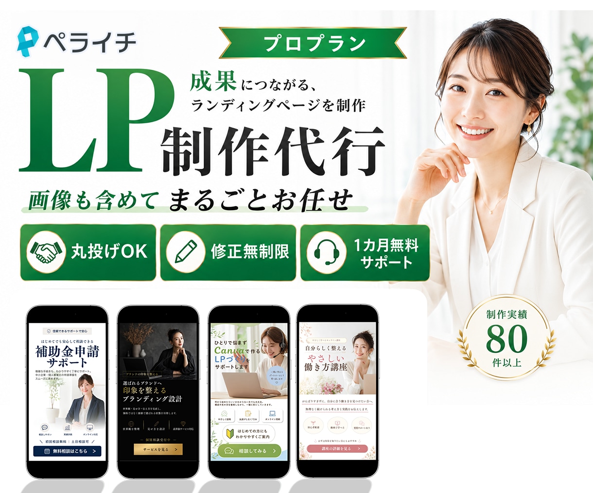 ペライチで売れる導線設計付きLPを作成します 売れる導線設計付きLP制作｜構成・コピー設計込み イメージ1