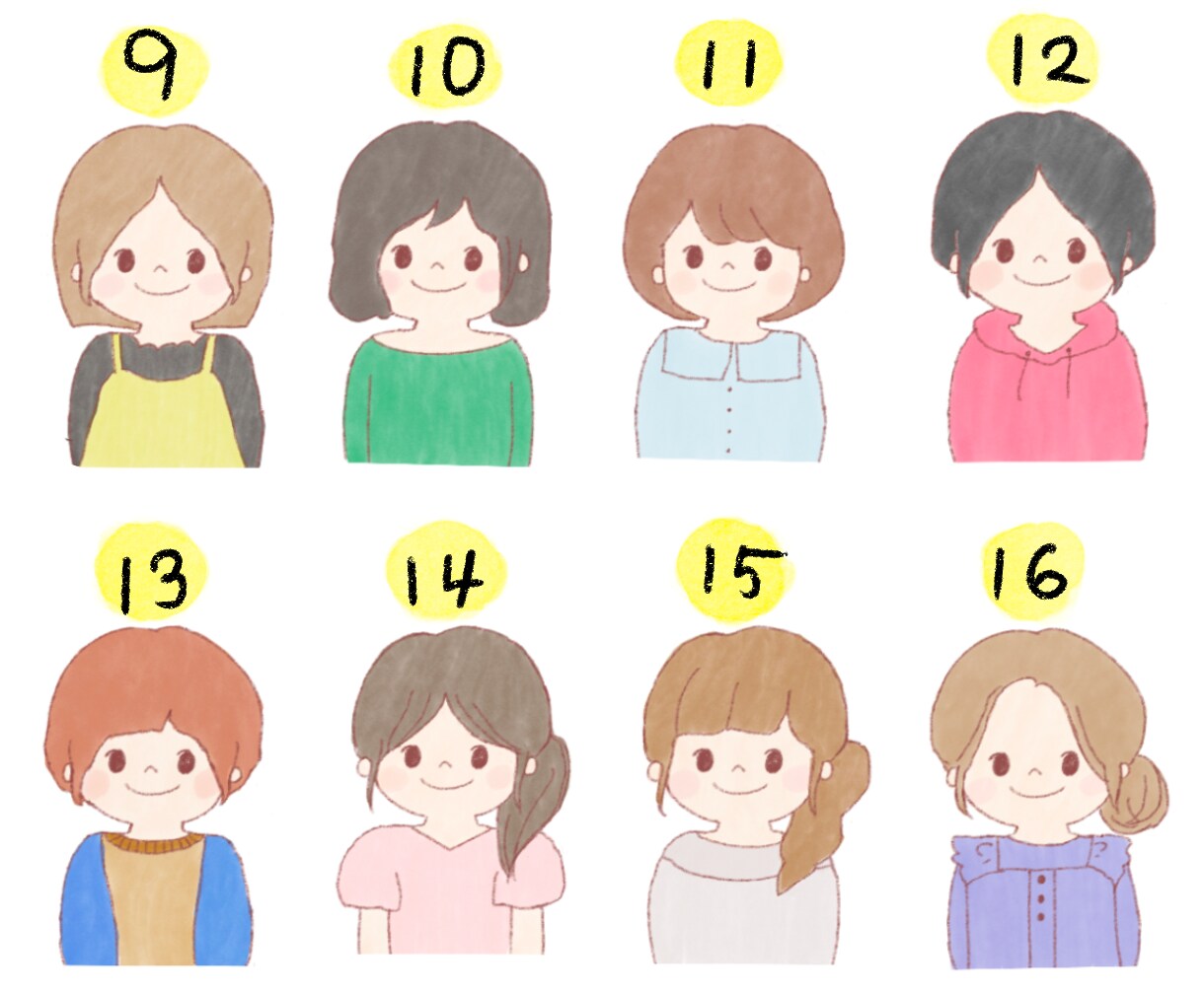 選べる♡完成品イラスト/SNSアイコンに使えます 23種類の女の子からお好きなイラストを選べます！ イメージ3