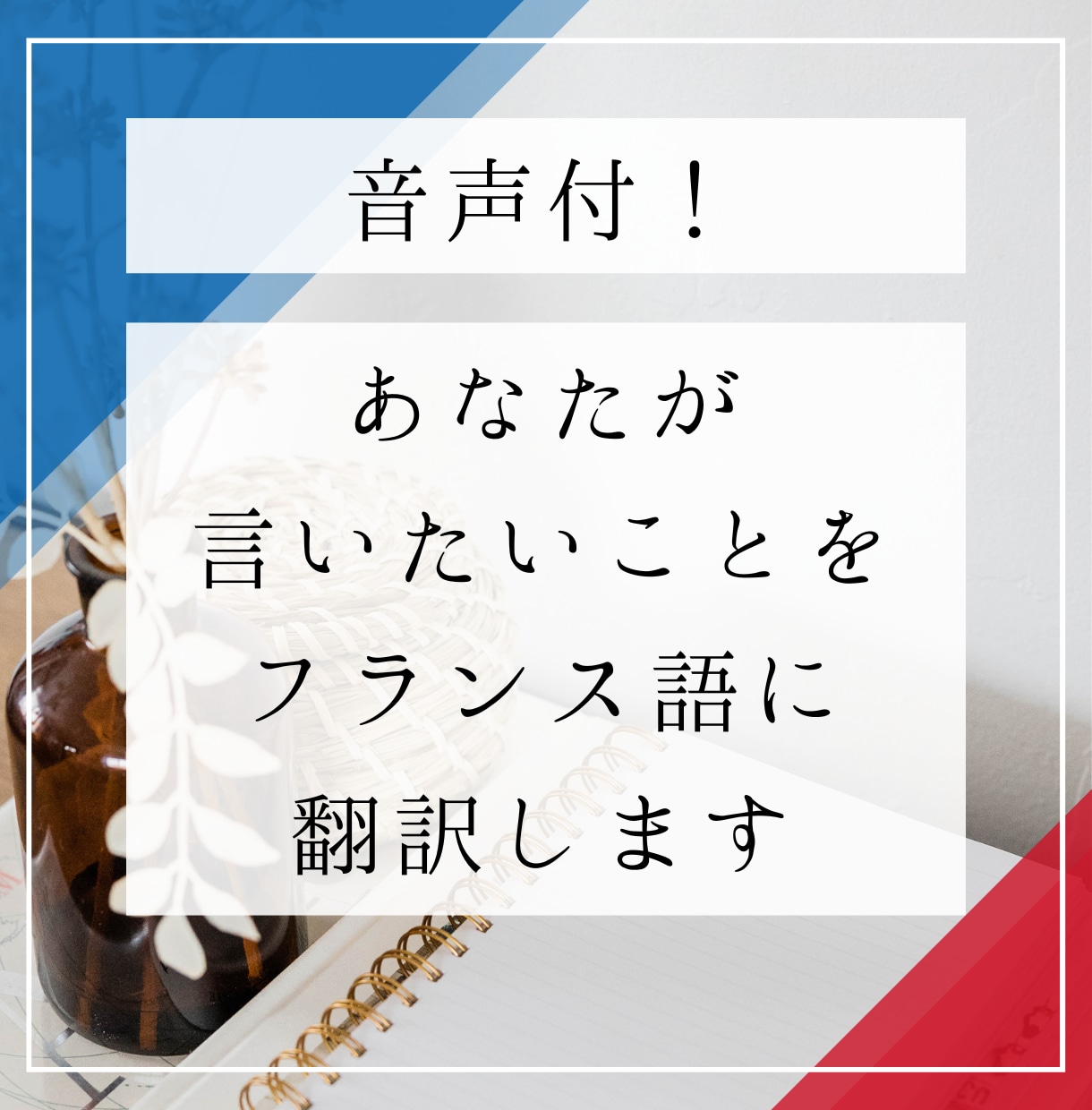音声付！あなたが言いたいことをフランス語翻訳します ネイティブチェック付き！急遽フランス語を使う必要がある方へ イメージ1