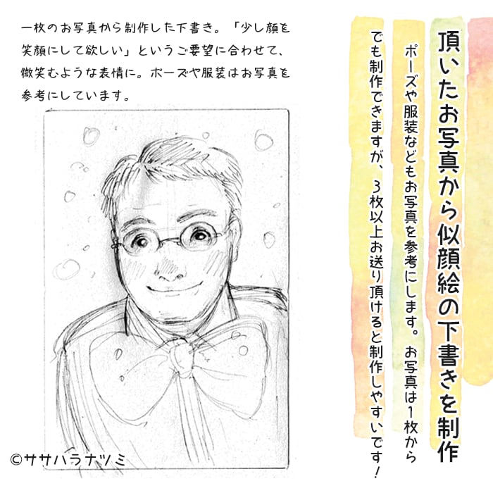 ほんわか温かい水彩似顔絵を制作します 大切な人へのプレゼントや記念日などの思い出に♫ イメージ3