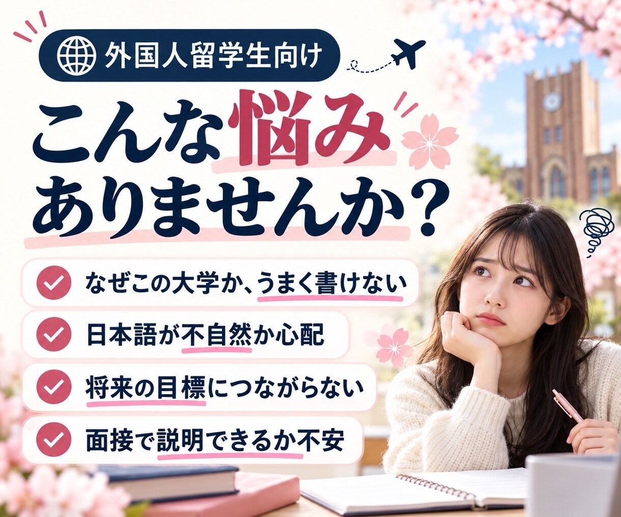 外国人留学生の大学志望理由書を丁寧に添削します 面接でも自分の言葉で説明できる文章へ イメージ5