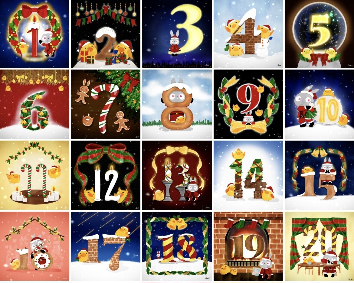 絵本の世界観でイラスト作成いたします クリスマスカードや年賀状などポストカード向きのイラストです イメージ7