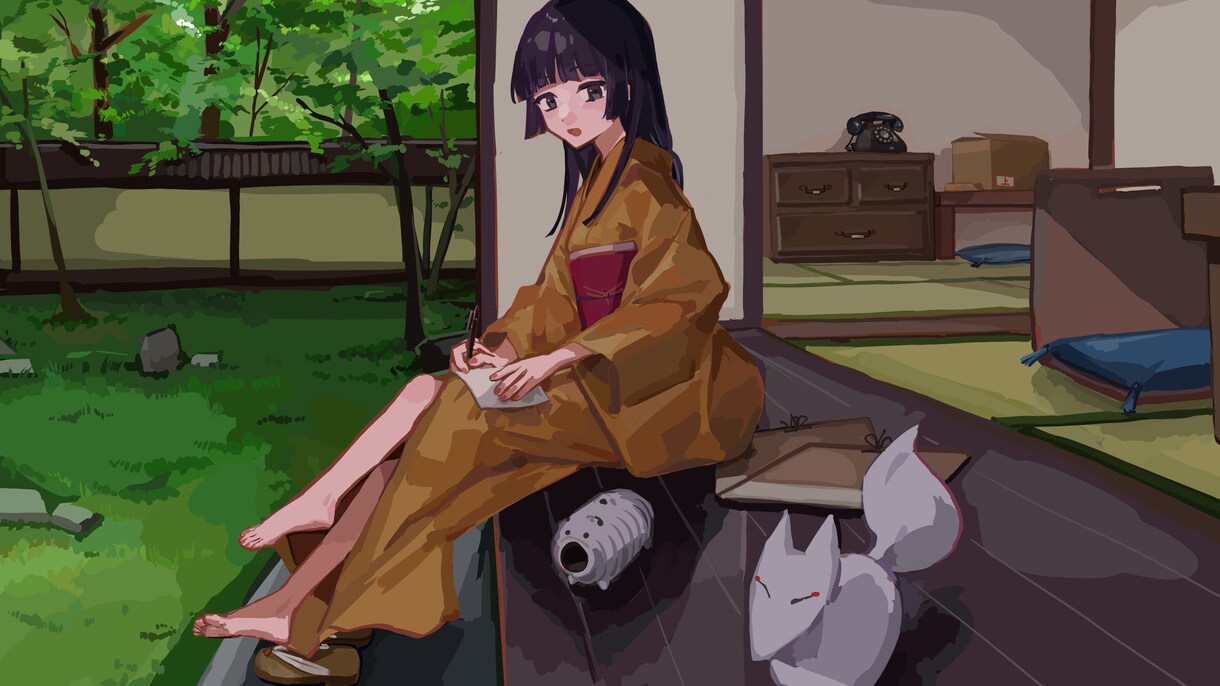 和風かわいい一枚絵を作成致します 活動者、VTuber、商用・個人利用される方にも。 イメージ6