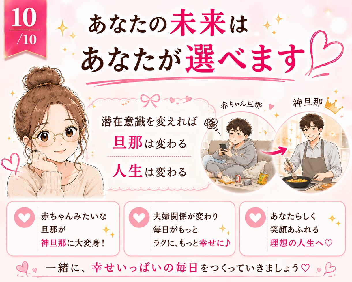 夫婦改善！赤ちゃん旦那が神旦那になった秘密教えます 怒鳴る、イライラ、疲れる！な毎日を卒業したいママへ イメージ10