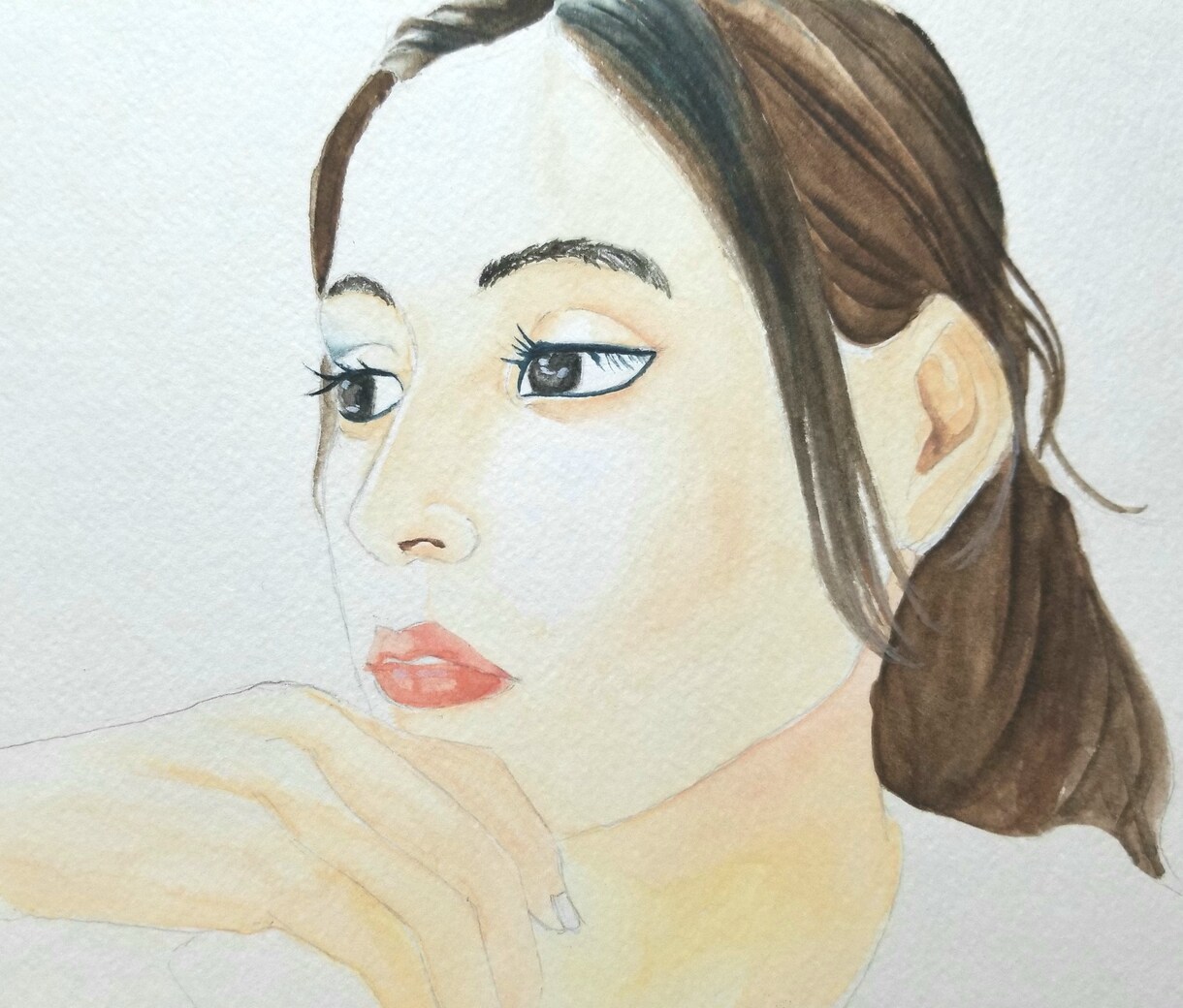 水彩画で似顔絵を描きます 少しリアルでオシャレなアナログ絵を提供します イメージ2