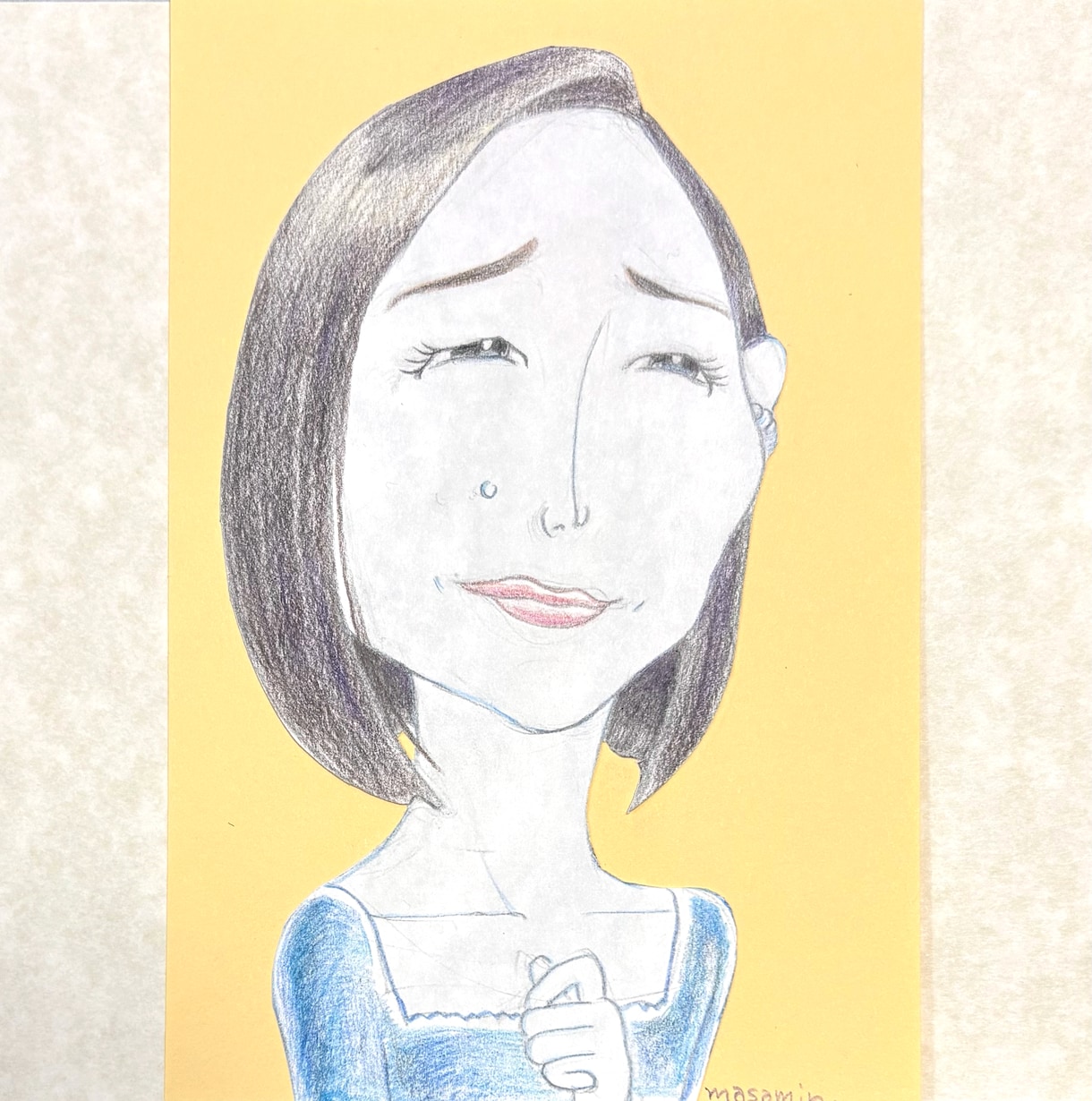 ポストカードサイズの似顔絵描きます 色鉛筆で似顔絵をお描きします。 イメージ3