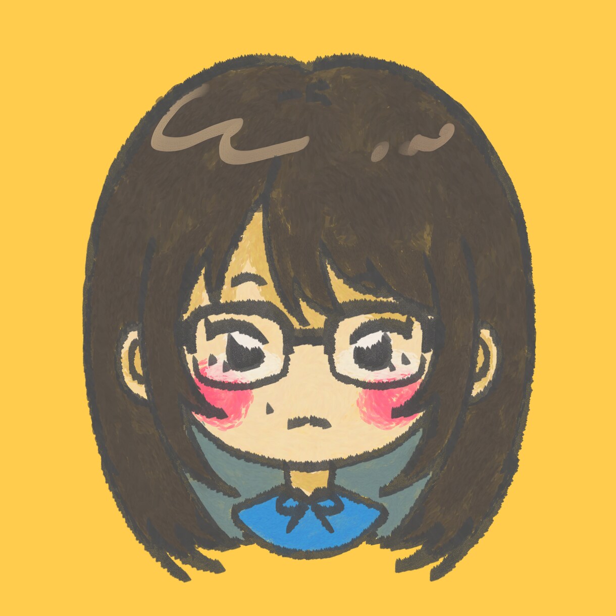 わかりやすい！ポップな手書き風似顔絵描きます 真正面の手書き風似顔絵を描きます！アイコンやプレゼントなどに イメージ1