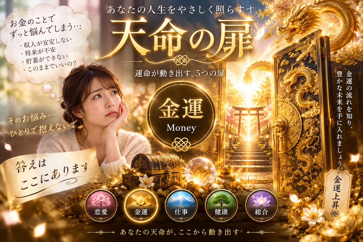 四柱推命でこれから3ヶ月の金運を鑑定します 「使う・守る・動く」のタイミングが分かる3ヶ月金運 イメージ1