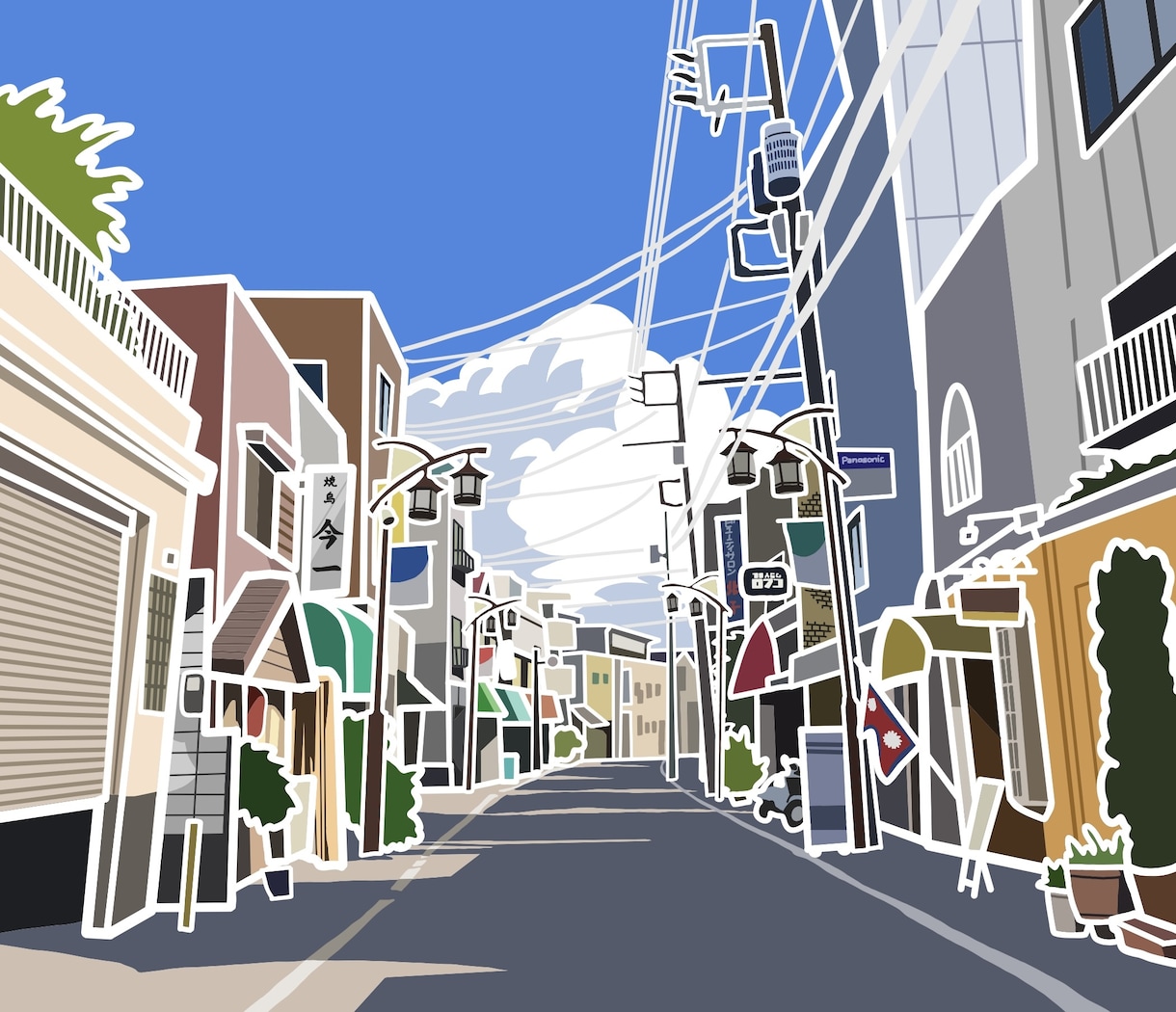 商用可！建物や風景を味のあるイラストで描きます 店舗や街の風景を、味のあるオリジナルイラストで イメージ5