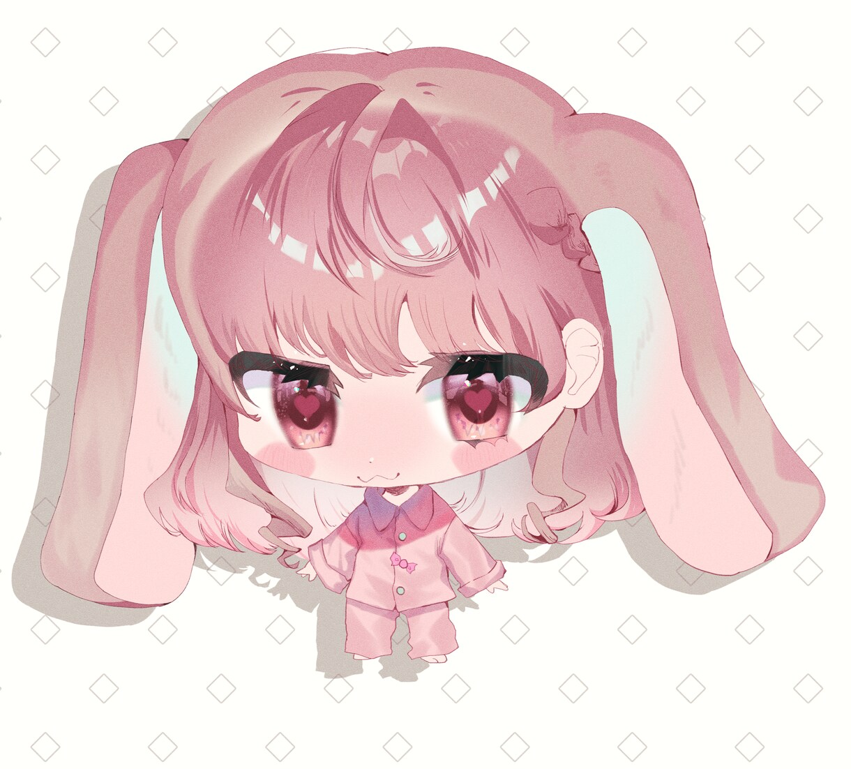 ゆめかわ♡もふ耳ミニキャラ立ち絵描きます 配信・SNSアイコン・グッズに イメージ2