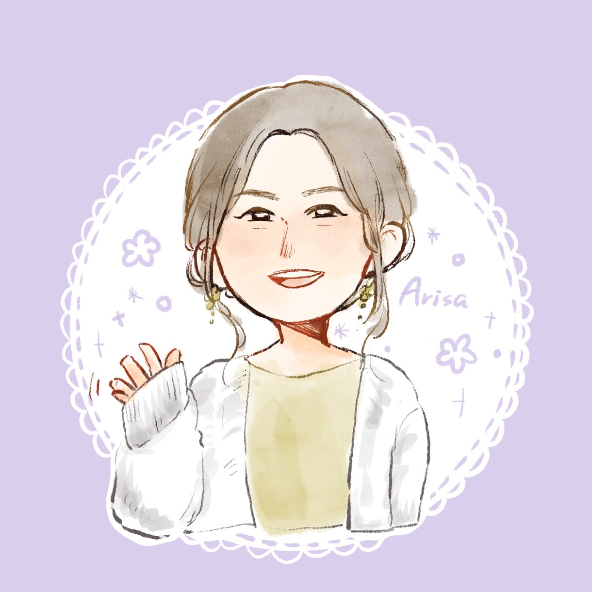似てるけどナチュラルかわいい似顔絵描きます かわいく似せます。SNSアイコンやプレゼントにオススメ イメージ8