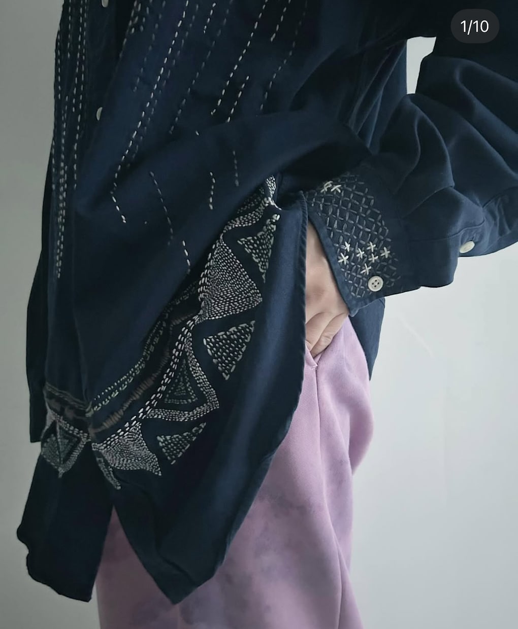 刺し子リメイク承ります お持ちのお洋服を刺し子でリメイクいたします！ イメージ1