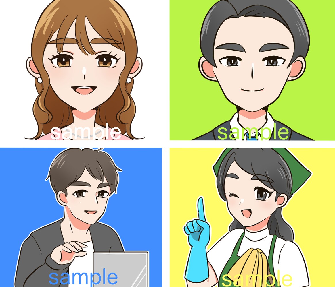 SNS用に★好感度UP✨したい方に選ばれています たった4日で★専任漫画家が信頼感＆好感の持てるアイコン作成♪ イメージ3