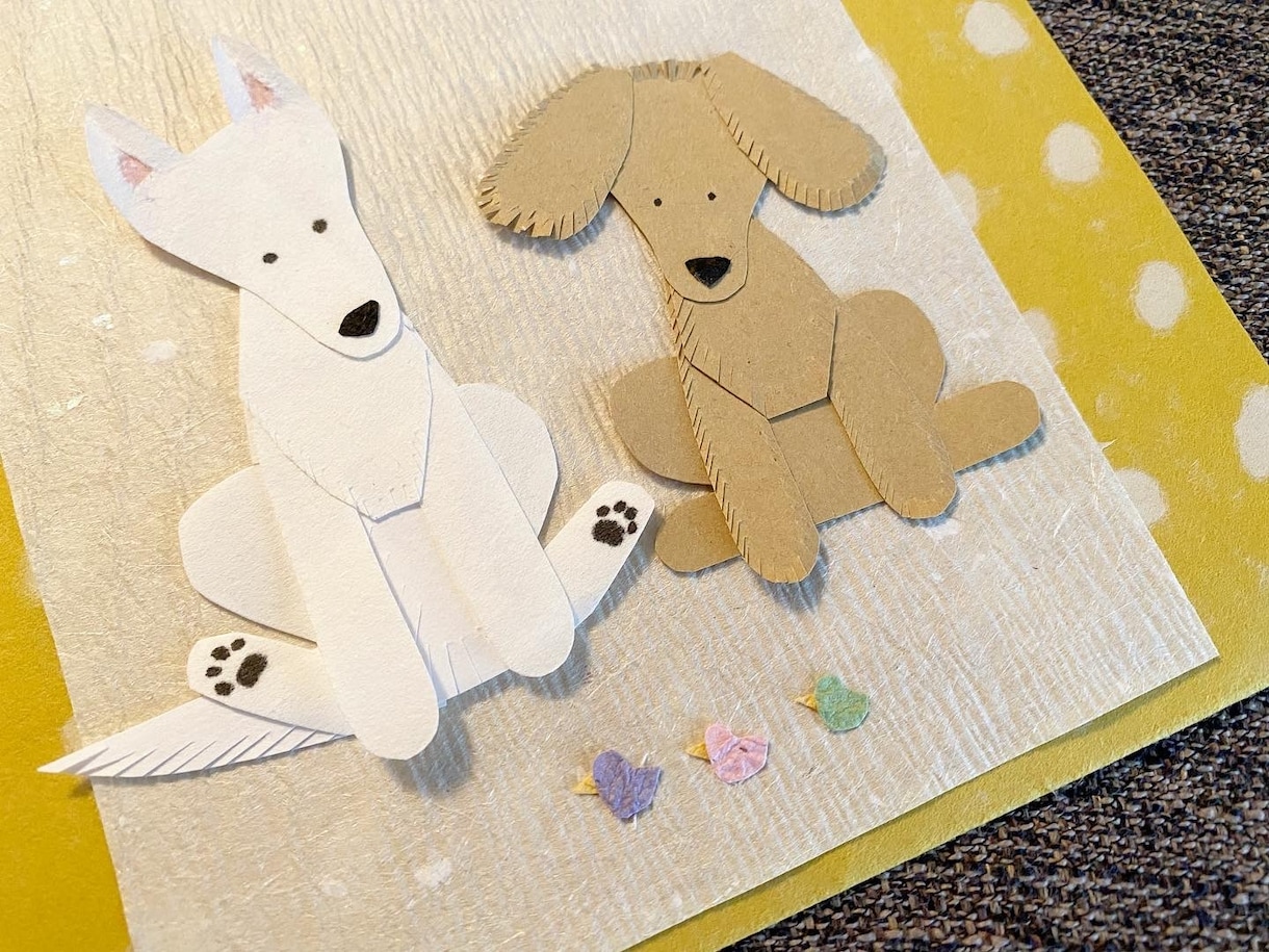 愛犬をモチーフ！カードなどを紙アートで作ります コッカーとシェパードは特にお任せください イメージ1