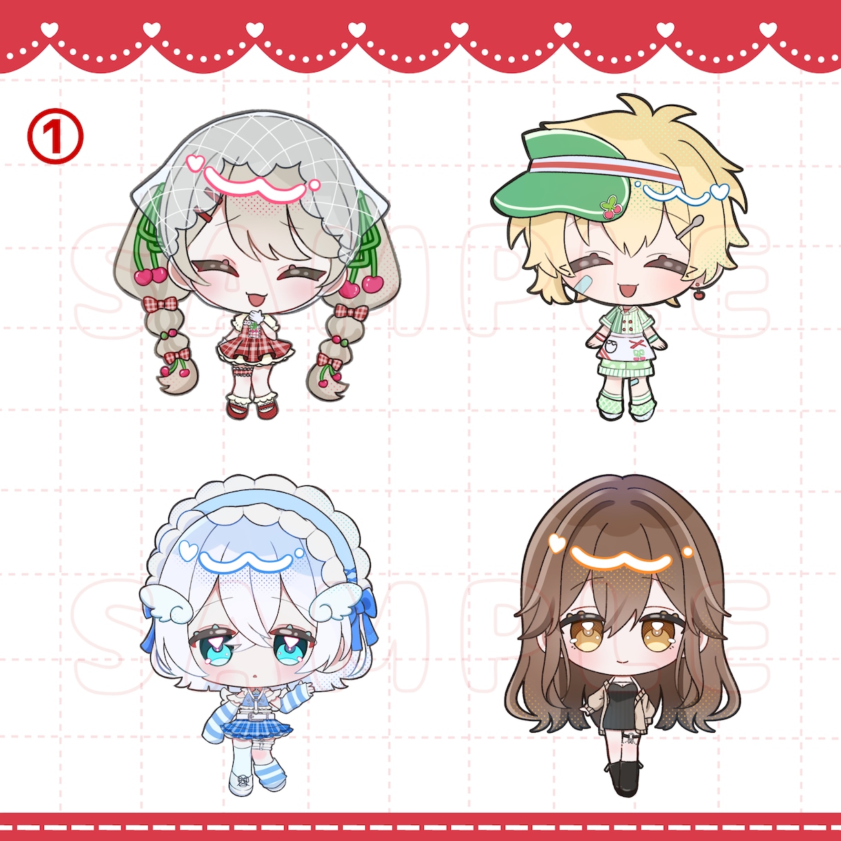 ミニキャラ(ちびキャラ)イラスト描きます 1.5〜2頭身のかわいいミニキャラを制作します！！ イメージ5