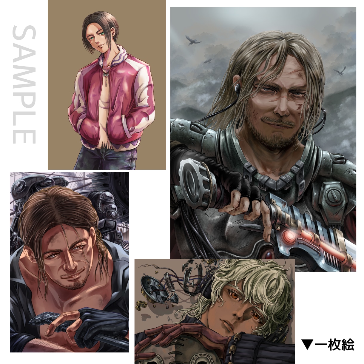 お好みのカッコいいキャラクターイラストお描きします SF/ファンタジーOK！ゲーム向け立ち絵・キャラデザも対応！ イメージ5