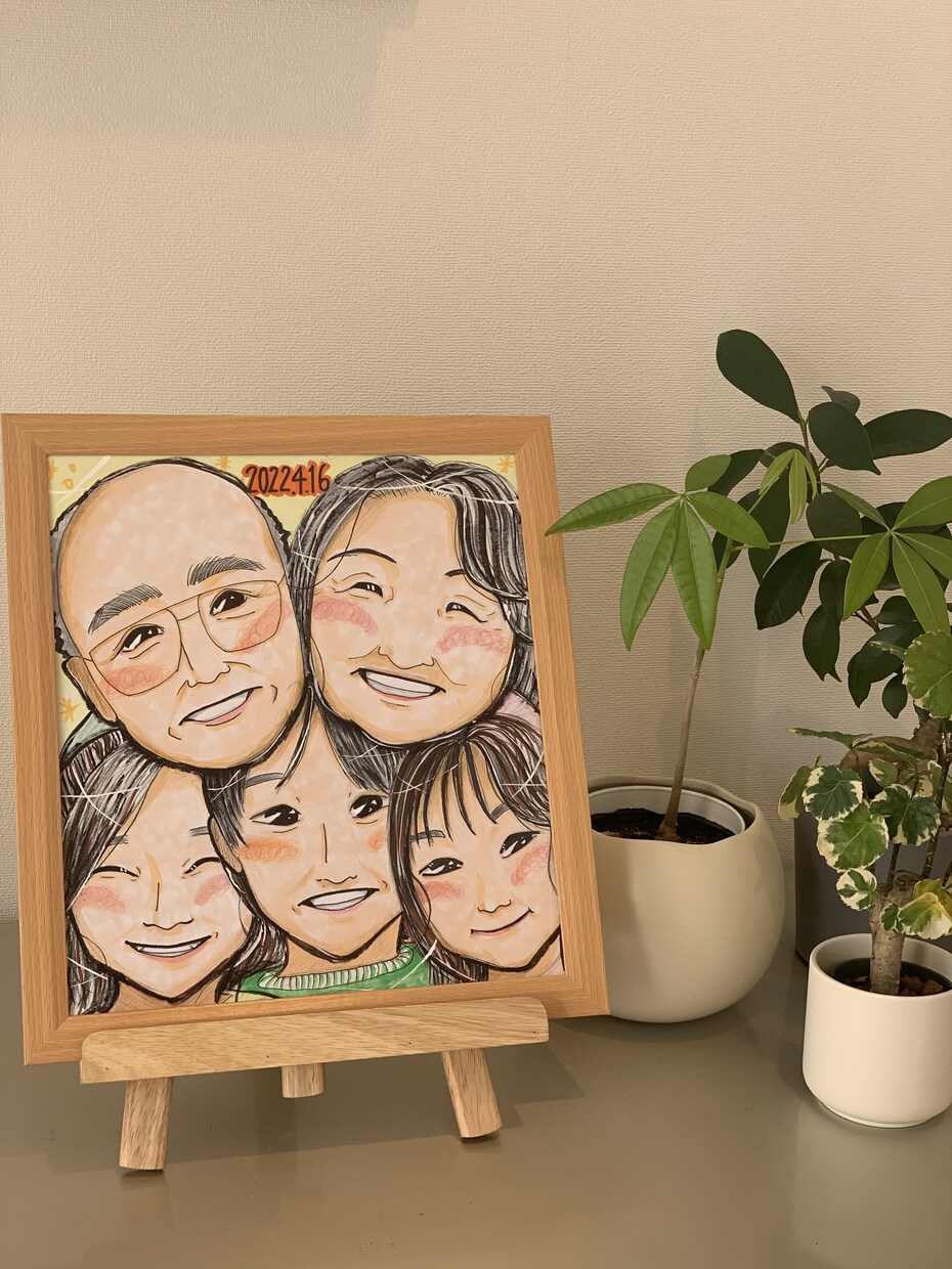 ウェルカムボードやプレゼント用の似顔絵を描きます 結婚式や記念日などの贈り物に。心が暖まる特別な一枚を。 イメージ9