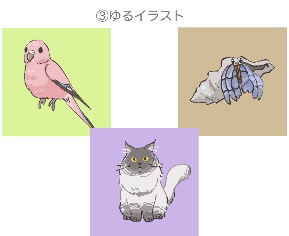 ペットのアイコン、イラスト描きます 犬･猫はもちろんエキゾチックアニマルも受付中です！ イメージ6