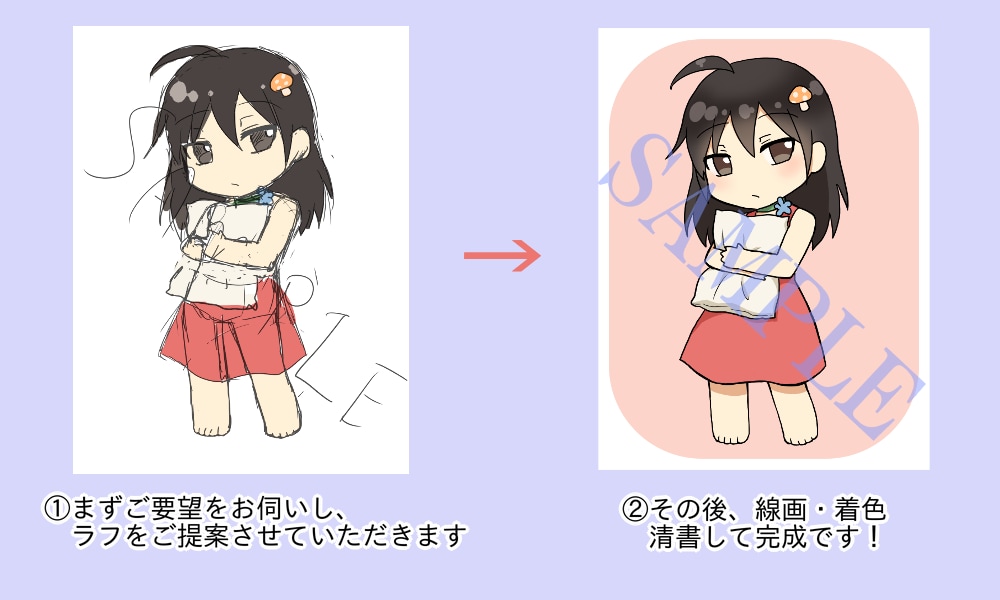 可愛いデフォルメキャラアイコン描きます あなたのためだけにデフォルメキャラアイコン描きます！ イメージ2
