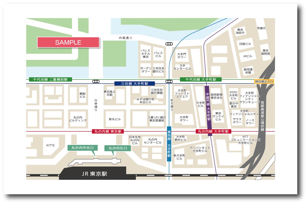 きれいで見やすい地図作成します 女性デザイナーならではの地図を作成します イメージ3