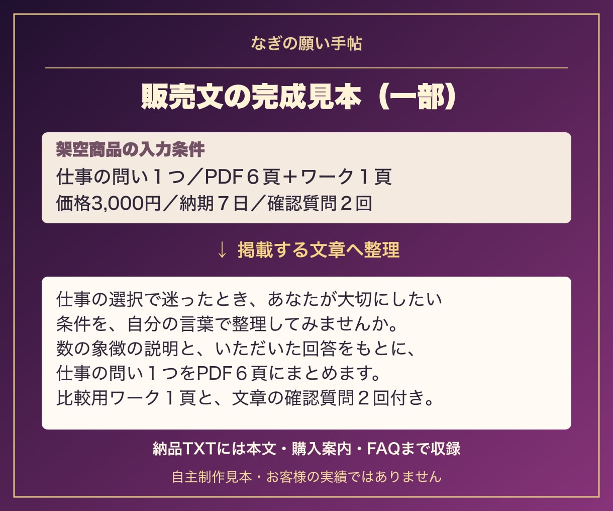 占いの出品画像と販売文をまとめて作ります 画像３枚＋商品名３案＋掲載文章一式 イメージ4