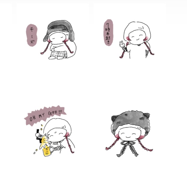 ゆるかわいい似顔絵LINEスタンプつくります 商用可◯すべて手描きで親しみやすいスタンプ イメージ5