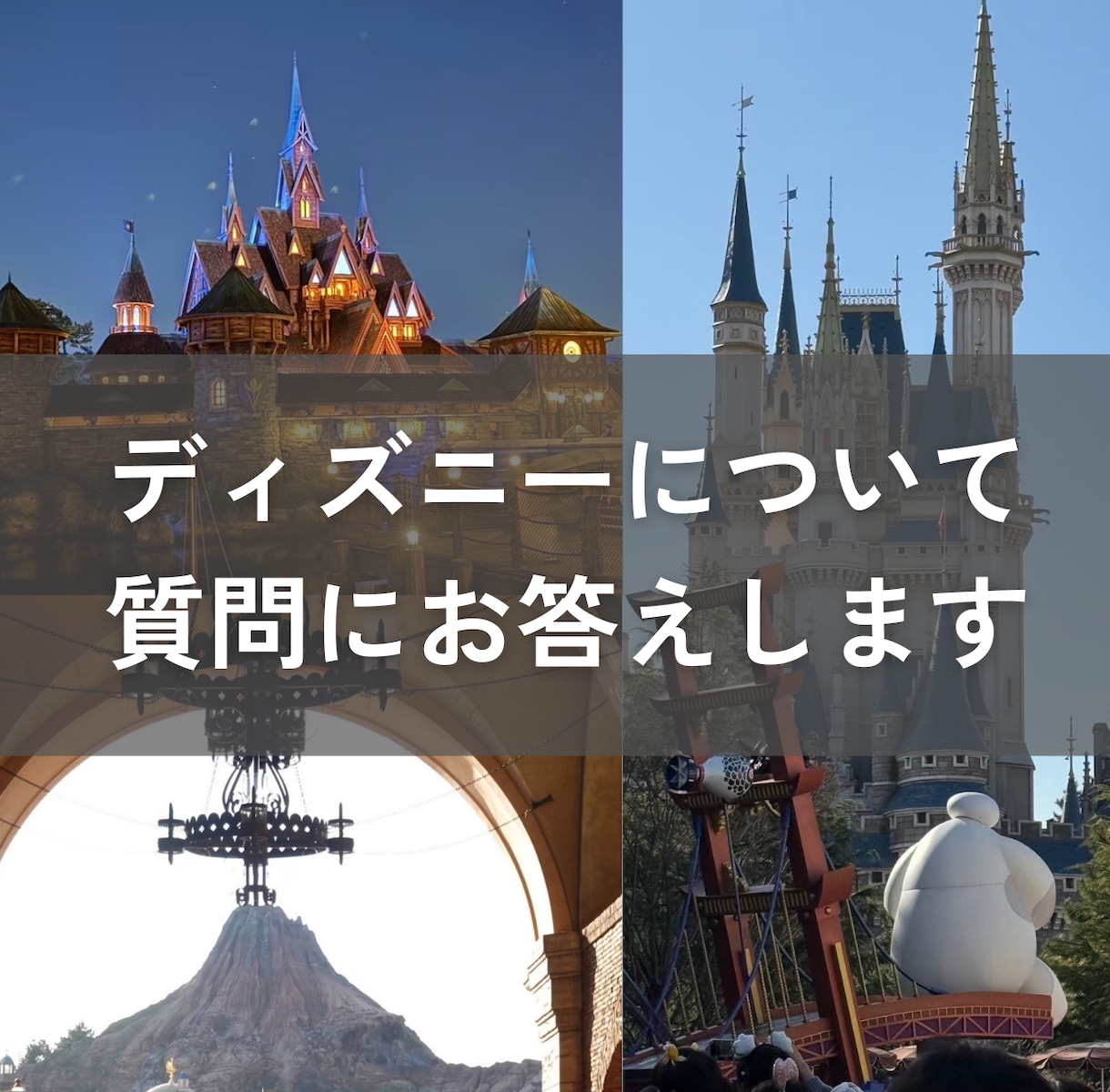 ディズニーについてなんでも質問に答えます 格安提供！システムが変わりすぎて分からないという方に！ イメージ1