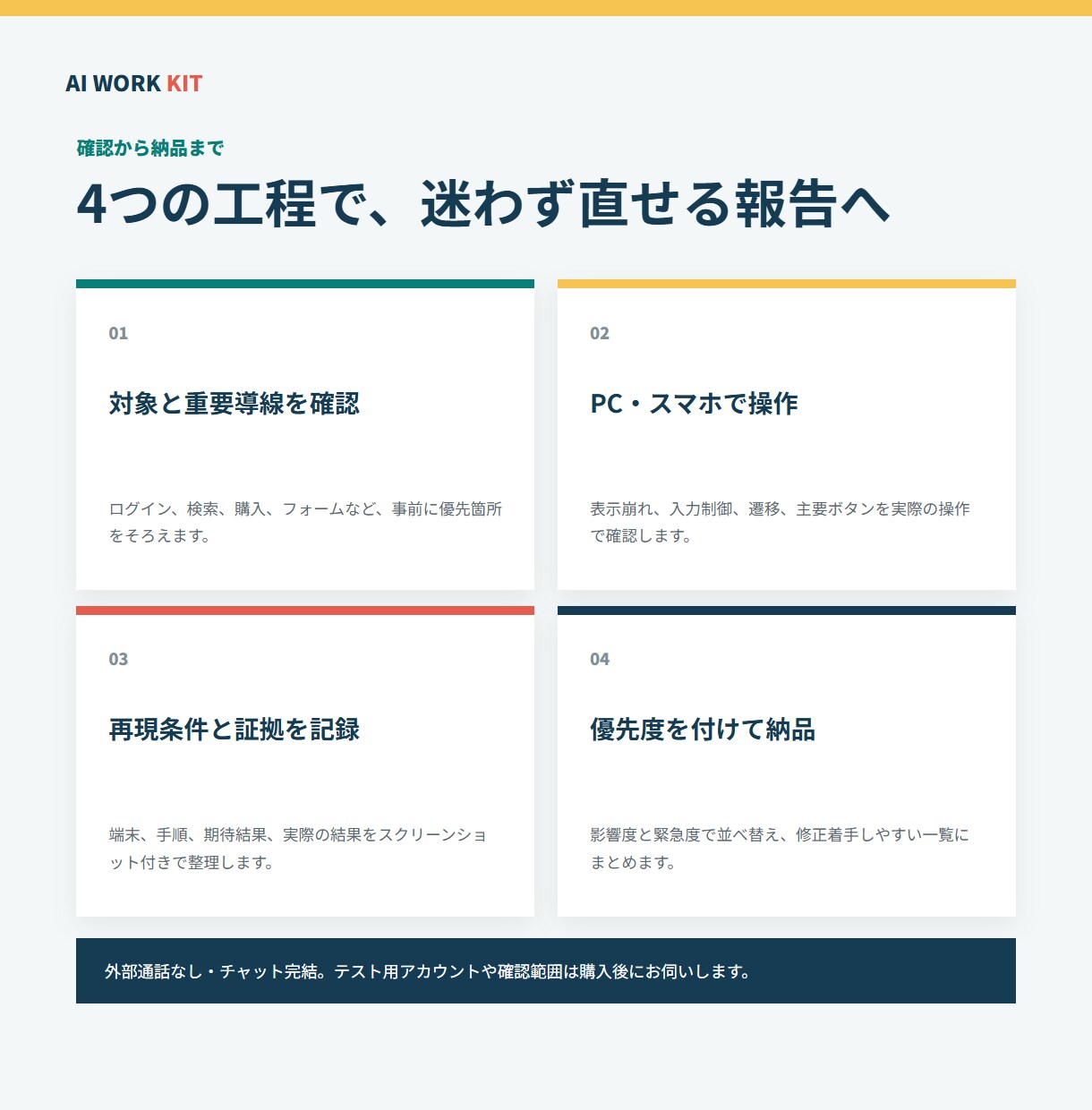 Web・アプリの不具合を画像付きで確認します PC・スマホを確認し再現手順付きで納品 イメージ2