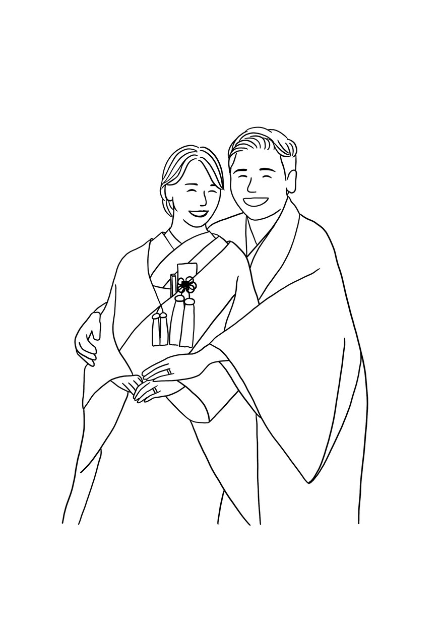 ウェディングに使える線画イラストを作成します ウェルカムボードやペーパーアイテムにどうぞ♩ イメージ4